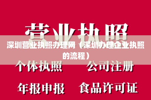 深圳营业执照办理网（深圳办理企业执照的流程）