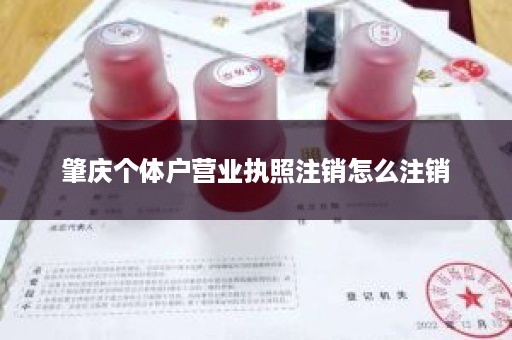 肇庆个体户营业执照注销怎么注销