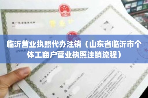 临沂营业执照代办注销（山东省临沂市个体工商户营业执照注销流程）