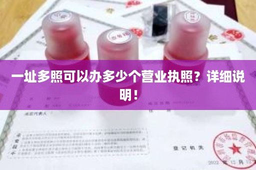 一址多照可以办多少个营业执照？详细说明！