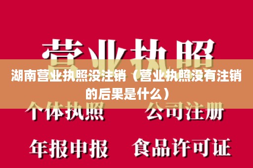 湖南营业执照没注销（营业执照没有注销的后果是什么）