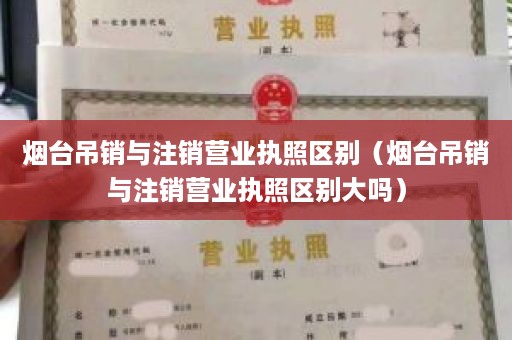 烟台吊销与注销营业执照区别（烟台吊销与注销营业执照区别大吗）