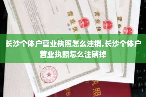 长沙个体户营业执照怎么注销,长沙个体户营业执照怎么注销掉