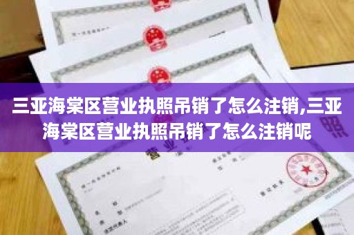 三亚海棠区营业执照吊销了怎么注销,三亚海棠区营业执照吊销了怎么注销呢