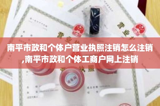 南平市政和个体户营业执照注销怎么注销,南平市政和个体工商户网上注销