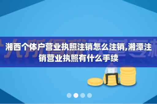 湘西个体户营业执照注销怎么注销,湘潭注销营业执照有什么手续