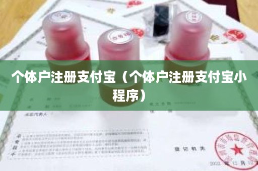 个体户注册支付宝（个体户注册支付宝小程序）