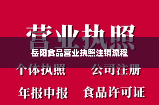 岳阳食品营业执照注销流程