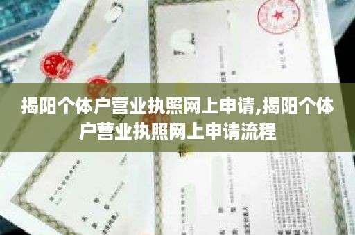 揭阳个体户营业执照网上申请,揭阳个体户营业执照网上申请流程