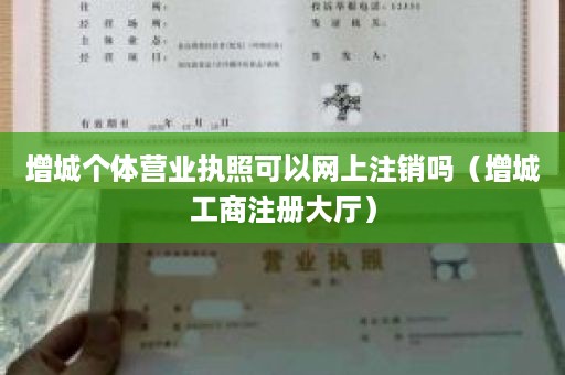 增城个体营业执照可以网上注销吗（增城工商注册大厅）