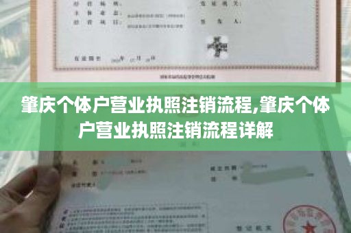 肇庆个体户营业执照注销流程,肇庆个体户营业执照注销流程详解