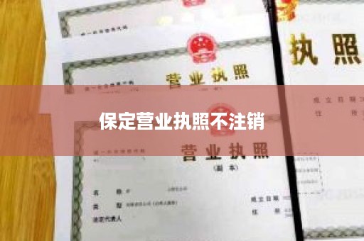 保定营业执照不注销