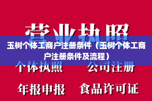 玉树个体工商户注册条件（玉树个体工商户注册条件及流程）