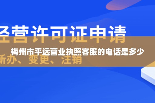 梅州市平远营业执照客服的电话是多少