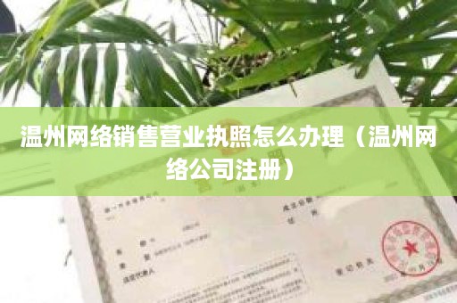 温州网络销售营业执照怎么办理（温州网络公司注册）