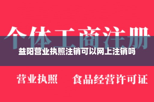 益阳营业执照注销可以网上注销吗