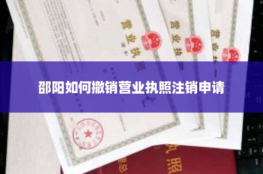 邵阳如何撤销营业执照注销申请