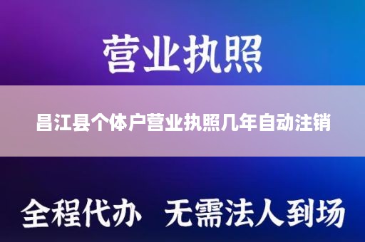 昌江县个体户营业执照几年自动注销