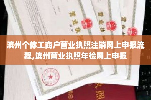 滨州个体工商户营业执照注销网上申报流程,滨州营业执照年检网上申报