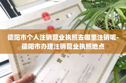 德阳市个人注销营业执照去哪里注销呢-德阳市办理注销营业执照地点