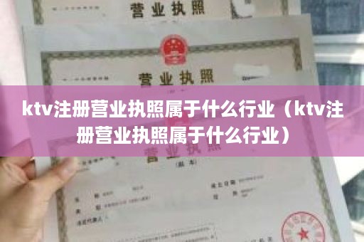 ktv注册营业执照属于什么行业（ktv注册营业执照属于什么行业）