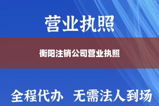 衡阳注销公司营业执照