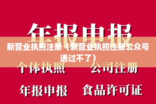 新营业执照注册（新营业执照注册公众号通过不了）