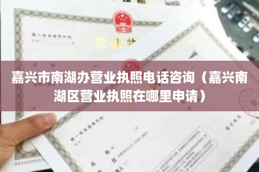 嘉兴市南湖办营业执照电话咨询（嘉兴南湖区营业执照在哪里申请）