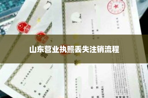 山东营业执照丢失注销流程