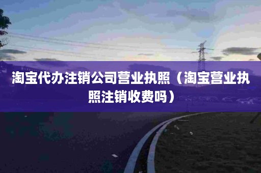 淘宝代办注销公司营业执照（淘宝营业执照注销收费吗）