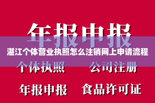 湛江个体营业执照怎么注销网上申请流程