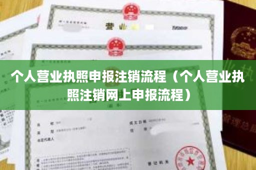 个人营业执照申报注销流程（个人营业执照注销网上申报流程）