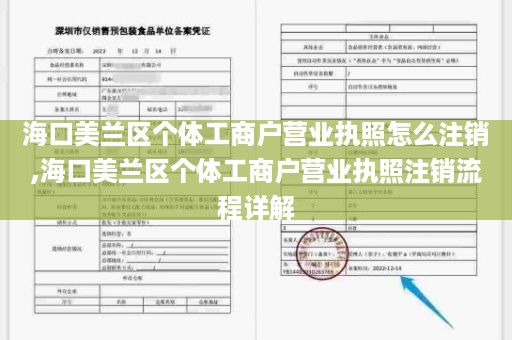 海口美兰区个体工商户营业执照怎么注销,海口美兰区个体工商户营业执照注销流程详解