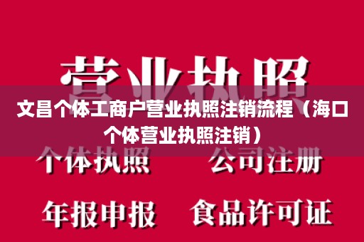 文昌个体工商户营业执照注销流程（海口个体营业执照注销）