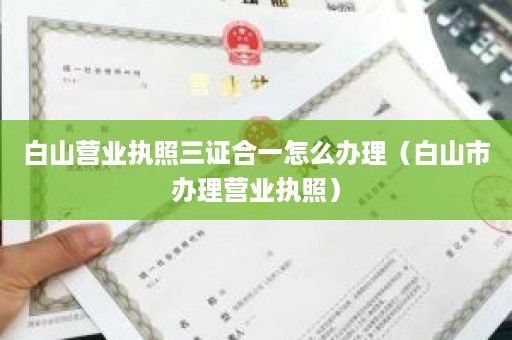 白山营业执照三证合一怎么办理（白山市办理营业执照）