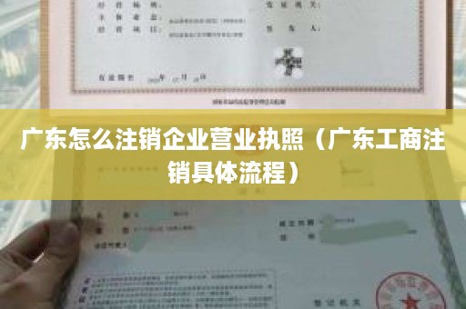 广东怎么注销企业营业执照（广东工商注销具体流程）