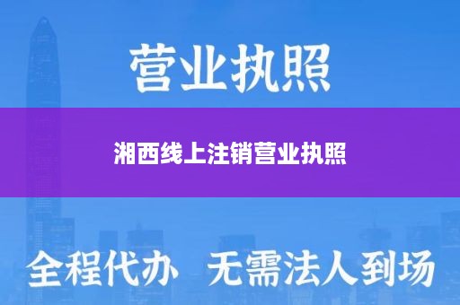 湘西线上注销营业执照