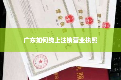 广东如何线上注销营业执照