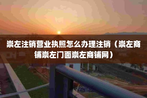 崇左注销营业执照怎么办理注销（崇左商铺崇左门面崇左商铺网）