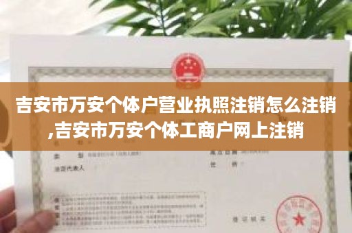 吉安市万安个体户营业执照注销怎么注销,吉安市万安个体工商户网上注销