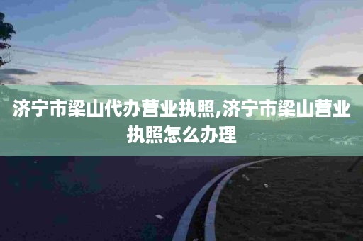 济宁市梁山代办营业执照,济宁市梁山营业执照怎么办理