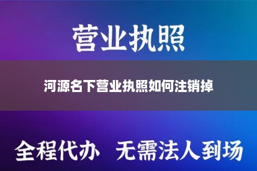 河源名下营业执照如何注销掉