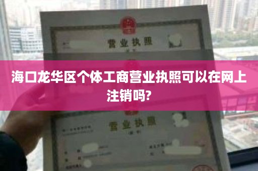 海口龙华区个体工商营业执照可以在网上注销吗?