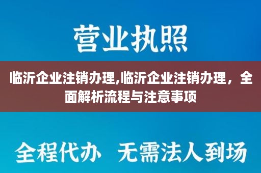 临沂企业注销办理,临沂企业注销办理，全面解析流程与注意事项