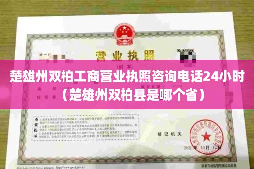 楚雄州双柏工商营业执照咨询电话24小时（楚雄州双柏县是哪个省）