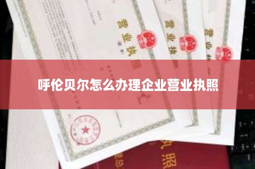 呼伦贝尔怎么办理企业营业执照