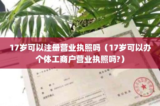 17岁可以注册营业执照吗（17岁可以办个体工商户营业执照吗?）