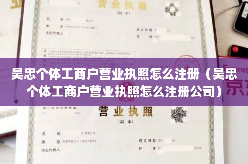 吴忠个体工商户营业执照怎么注册（吴忠个体工商户营业执照怎么注册公司）