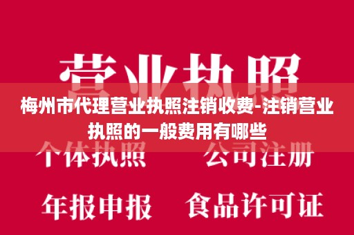 梅州市代理营业执照注销收费-注销营业执照的一般费用有哪些