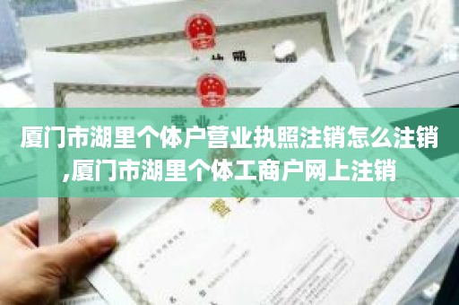 厦门市湖里个体户营业执照注销怎么注销,厦门市湖里个体工商户网上注销